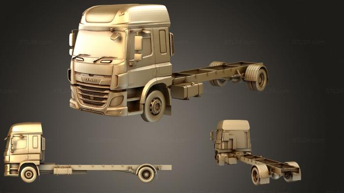 Vehicles (daf cf chassis 2020, CARS_1250) 3D models for cnc